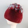 Russia New Winter Real Fur Beanies Hat Women 100% Genuine Real Rex Rabbit Hat Good Elastic Knitted Rex Rabbit Fur Caps