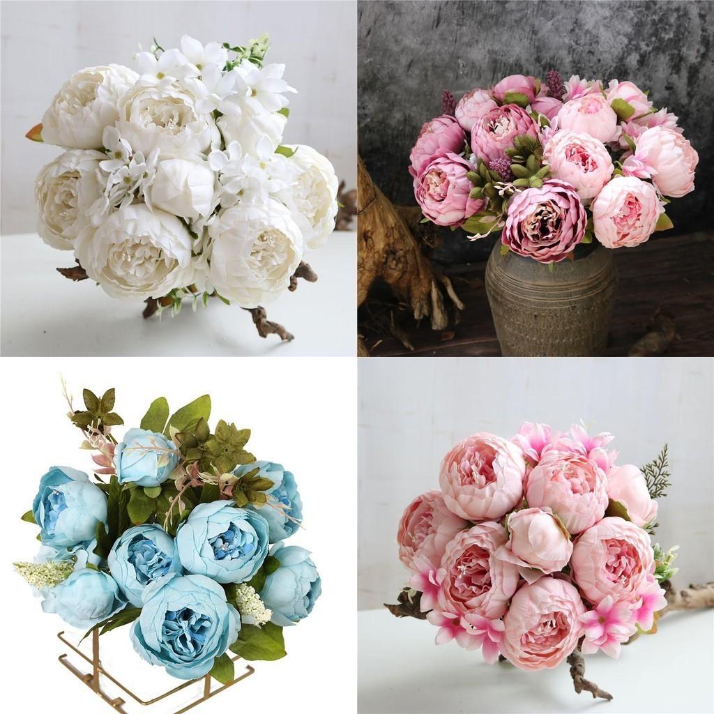 Искусственные шелковые пионы для красивых свадебных букетов и центральных композиций**