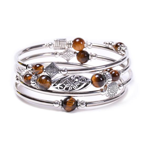 Beautiful Ethnic Hypoallergenic Female Bangle Turquoise Beads Wrap Bracelet Fashion Jewelry