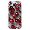 Мягкий прозрачный чехол из ТПУ для телефона iPhone 17 Air 16E 16 11 15 14 Pro MAX 12 13 7 8 Plus SE Пасхальный чехол Защита Красная вишня