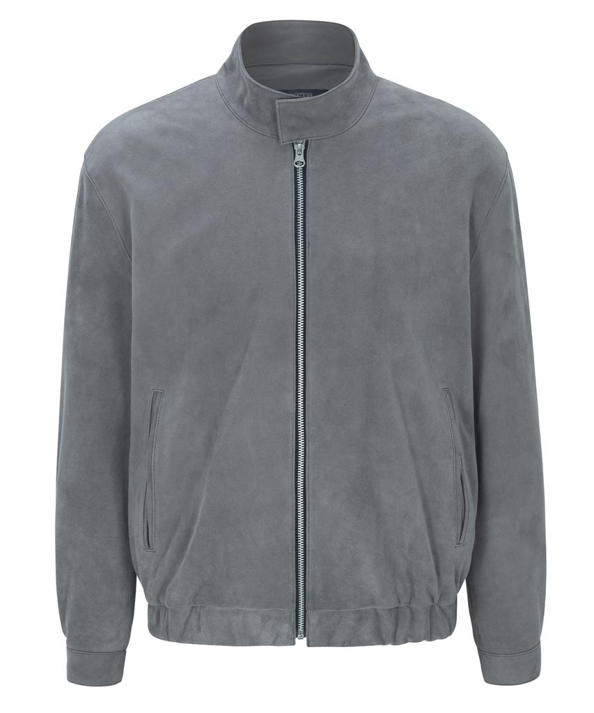 Bttb Mono Suede Leather Blouson (Simple Grey)