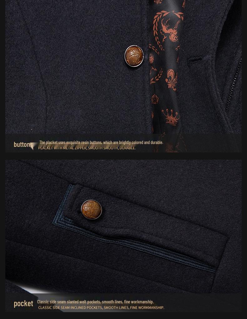 Мужское шерстяное пальто с двойным лацканом - Модная осенне-зимняя верхняя одежда