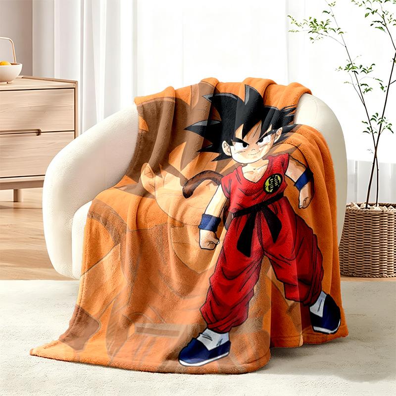 Dragon Ball blanket Flannel Blanket Soft Cozy Plush Throw for Sofa Bed Lightweight Home Decor