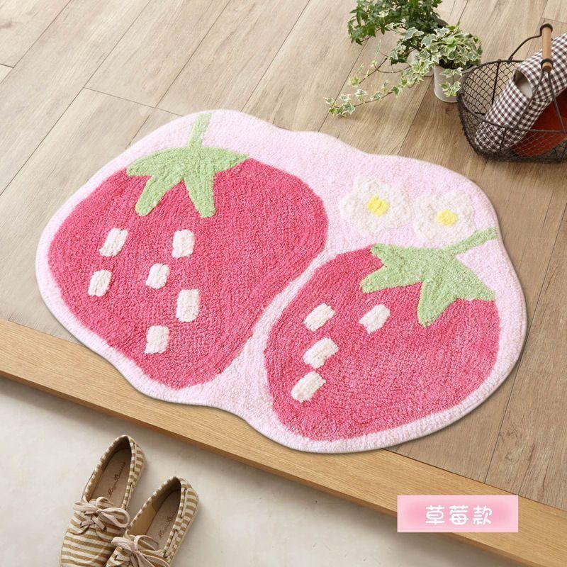 Милый впитывающий коврик для ванной комнаты, коврик для входа в туалет с фруктовым узором, коврик для ног, коврик для входа в туалет