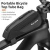0.5L Bicycle Bag Bike Frame Fronttube Bag Bicycle Front Frame Bag Compact Size Smooth Zipper Cycle Bag Road Bike