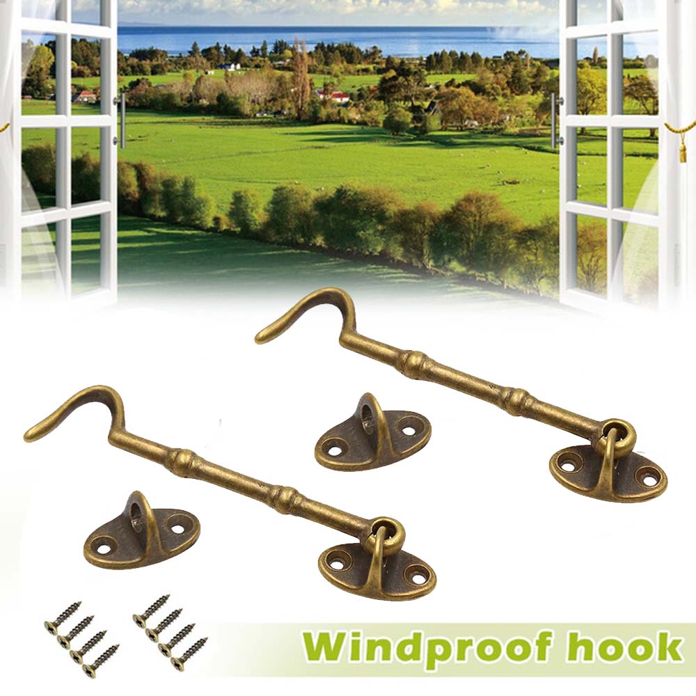 Heavy Duty With Screws Home Improvement Door Buckle Window Lock Cabin Hook Door Lock Hasp Door Bolt