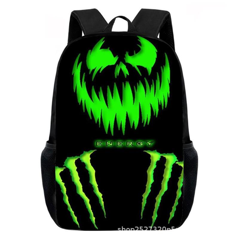 Monster Energy Kids Printed School Backpack 15 Inch Lightweight Breathable Spine Protection