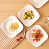 Youlaifu Ceramic Plates, Household White Porcelain Dishes, 9-Inch Chinese Square Plates, Soup Bowls, Microwave-Safe, Set of 4