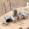 4 Pieces Portable Salt Shakers Stainless Steel Condiment Holders Seasoning Container with Lid for Travel and Picnics