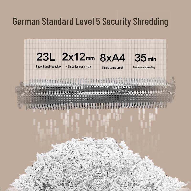 Deli GA888 Commercial P-5 High-Security Paper Shredder CN plug (adapter included)