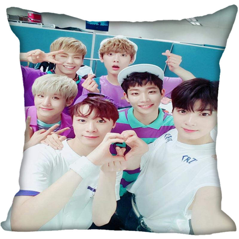 Fan Xi Горячая Индивидуальная Квадратная Наволочка в Стиле K-pop с Принтом Astro Декоративная Домашняя Наволочка из Сатина на Молнии (Одна сторона)
