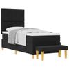 Box Spring Bed with Cushions and Headboard Black 200 x 80 cm Fabric