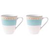 Кружка Noritake 295 куб. см, синяя, гудящая, безопасная для микроволновой печи, 2 шт., тонкий фарфор (Парный набор) П5355Л/1645