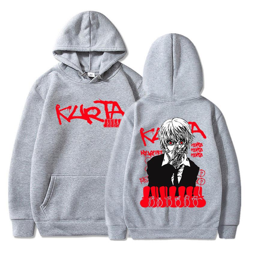Аниме Hunter X Hunter HxH толстовки Unisexga Графический Kurapika Хлопок Длинные рукава Унисекс Повседневный Оверсайз с капюшоном Толстовка Унисекс Уличная одежда Топы