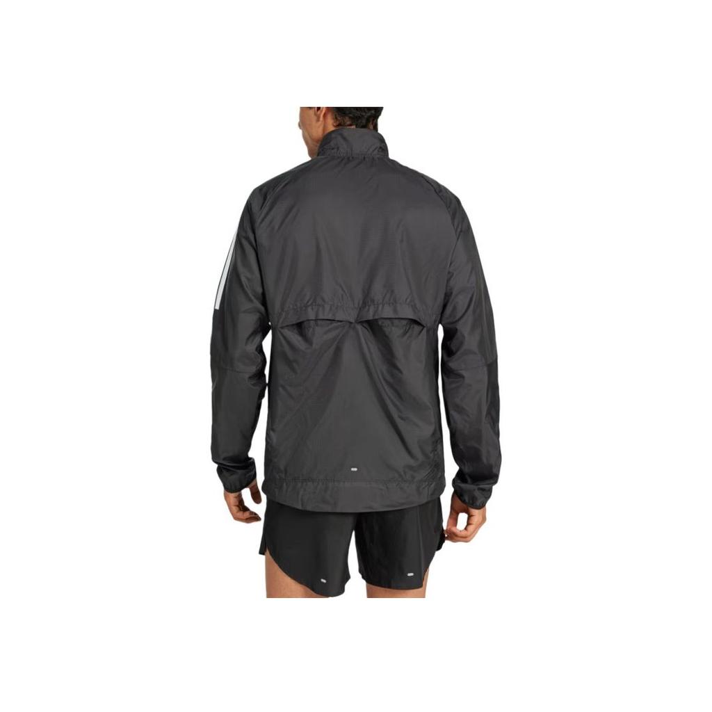 adidas Куртка рабочая с длинным рукавом Own The Run 3-Stripes, удобная, мужская, черная, JD2322