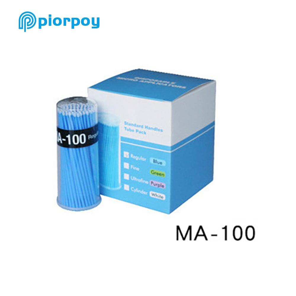 PIORPOY 400Pcs/Box Dental Micro Brush Dental Disposable Micro Applicator Bendable Long Shank Oral Teeth Whitening Extension Tool
