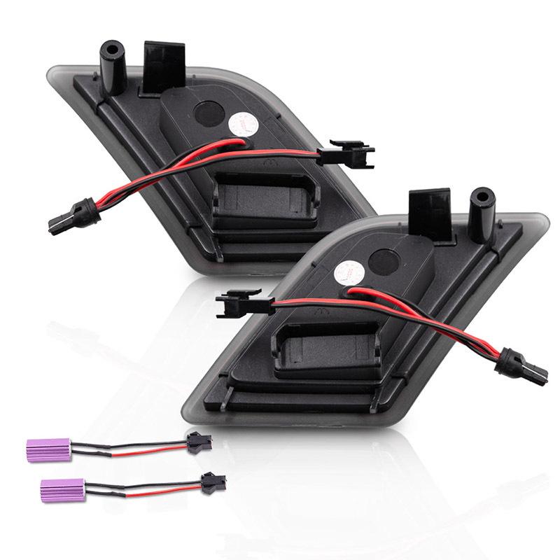 2x Smoked Amber/White LED Side Marker Lights For Benz C-Class W204 Pre-LCI C250 C300 C350 C63 AMG 2008-2011 SL65 AMG 2005-2007