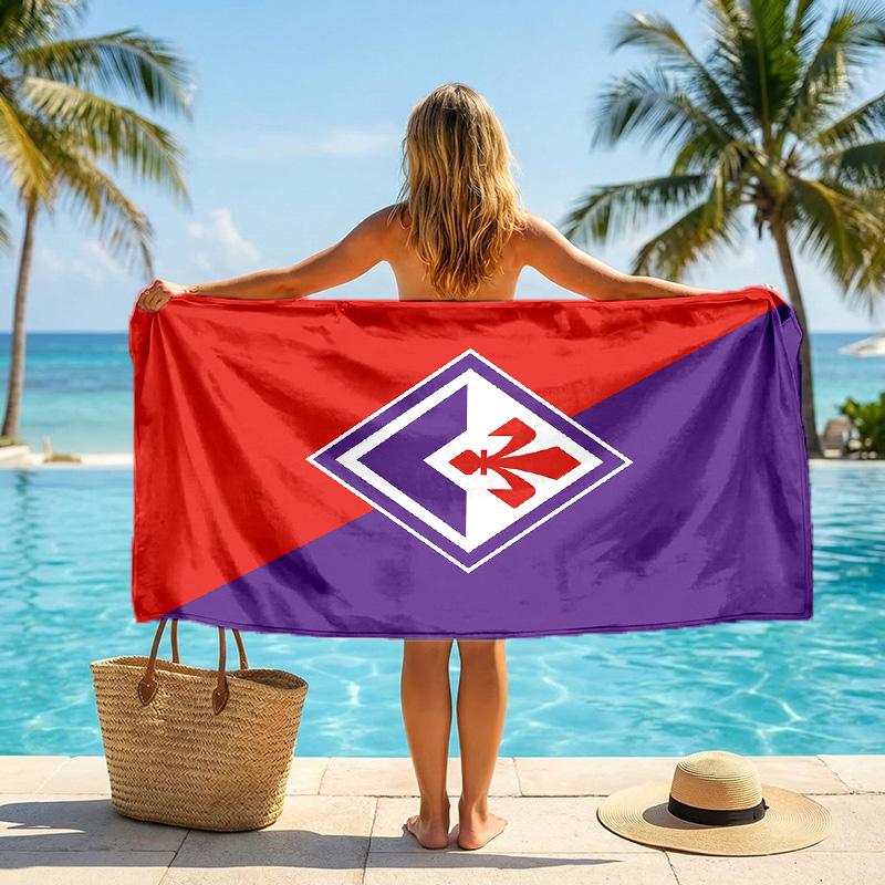 Полотенце для пляжа Fiorentina FC, быстросохнущее, из микрофибры, впитывающее, портативное, для путешествий, для плавания