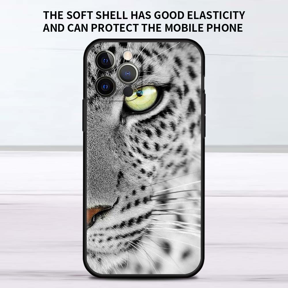 Роскошный чехол Tiger Lion для Apple iPhone 11 13 12 Pro 7 XR X XS Max 8 6 6S Plus 5 14 SE 2020 13Pro черный чехол для телефона Capa