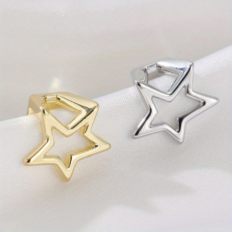 European and American Niche Design Hollow Five-Pointed Star Grillz Hip-Hop Minimalist Star Tooth Jewelry Hip Hop Grill
