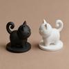 Милая 3D-печатная фигурка кошки, Маленькая мультяшная статуэтка котенка для офисной полки, Рабочего стола, Дома, Декора автомобиля, Коллекционные подарки для любителей кошек