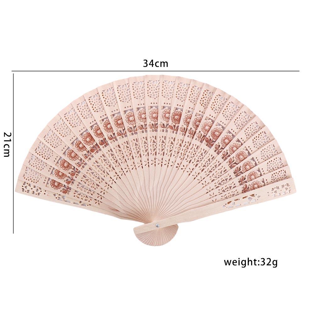 Веер из перфорированного дерева, ручные веера с цветами, полые танцевальные ручные веера, реквизит для фотографий, инструмент, складные веера