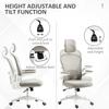 Multi-Adjustable Office Chair, with Lumbar Support, Headrest and Mesh Back - Grey