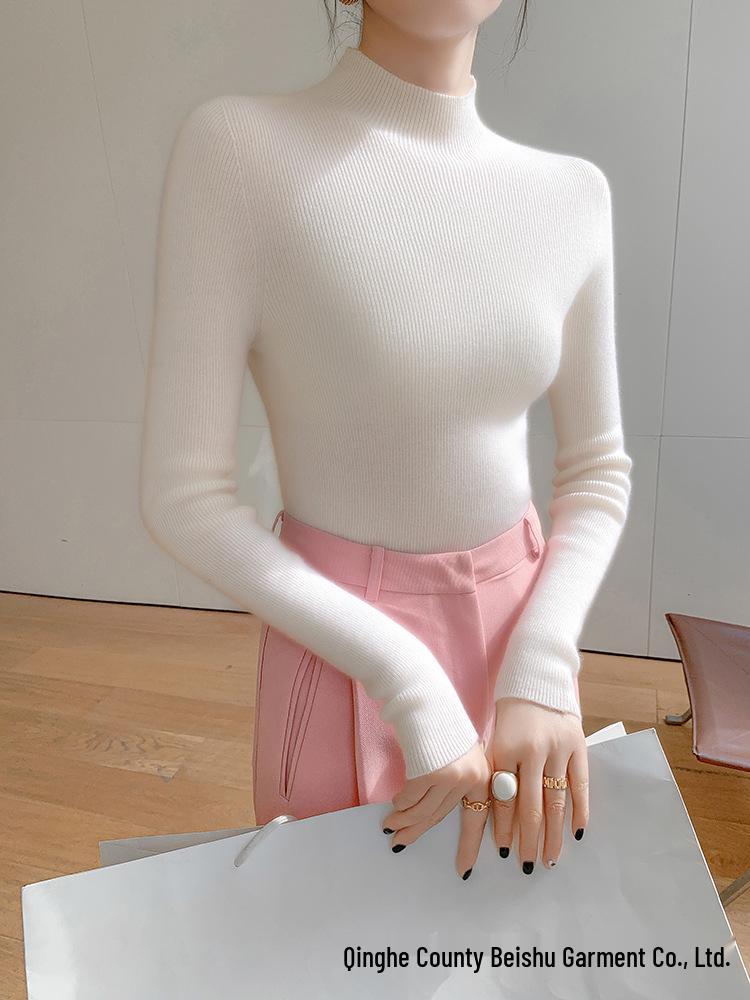 Women's 2024 Slim-Fit Striped Cashmere Sweater - Seamless, Soft & Comfortable Knit Base Layer