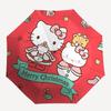 1pc Hello Kitty Christmas Edition Automatic Opening/Closing Umbrella with Foldable Design, 8-Rib Iron Frame Outdoor Umbrella, Festive Gift for Fans, T