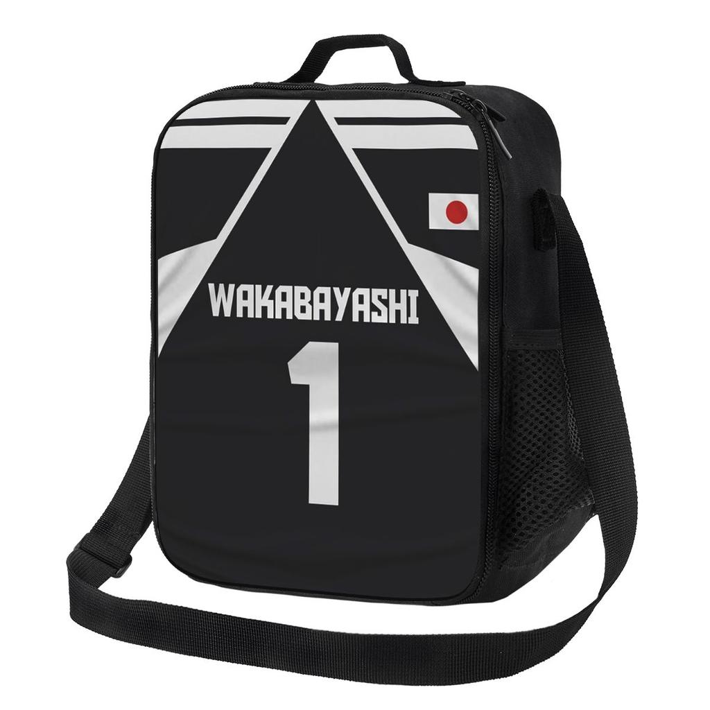 Genzo Wakabayashi Captain Tsubasa Insulated Lunch Bag for School Picnic Storage Food Boxes Portable Container Lunch Box Tote