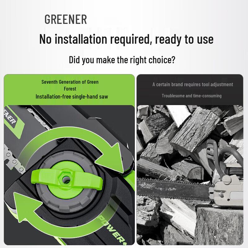 Greener 8-дюймовая аккумуляторная шестовая пила, штекер CN (адаптер в комплекте)