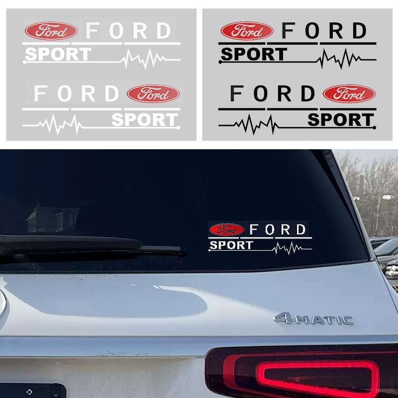 Car Styling Rearview Badge Emblem Sticker Decal Auto Accesorios For Ford Mustang Mondeo Focus Fiesta Escape Kuga Ecosport Ranger CVY1 W6