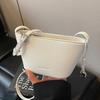 Korean Small Bag 2025 Spring and Summer Minimalist Versatile Shoulder Messenger Bag Women's Niche Mobile Phone Bag Lychee Pattern Sailing Bag