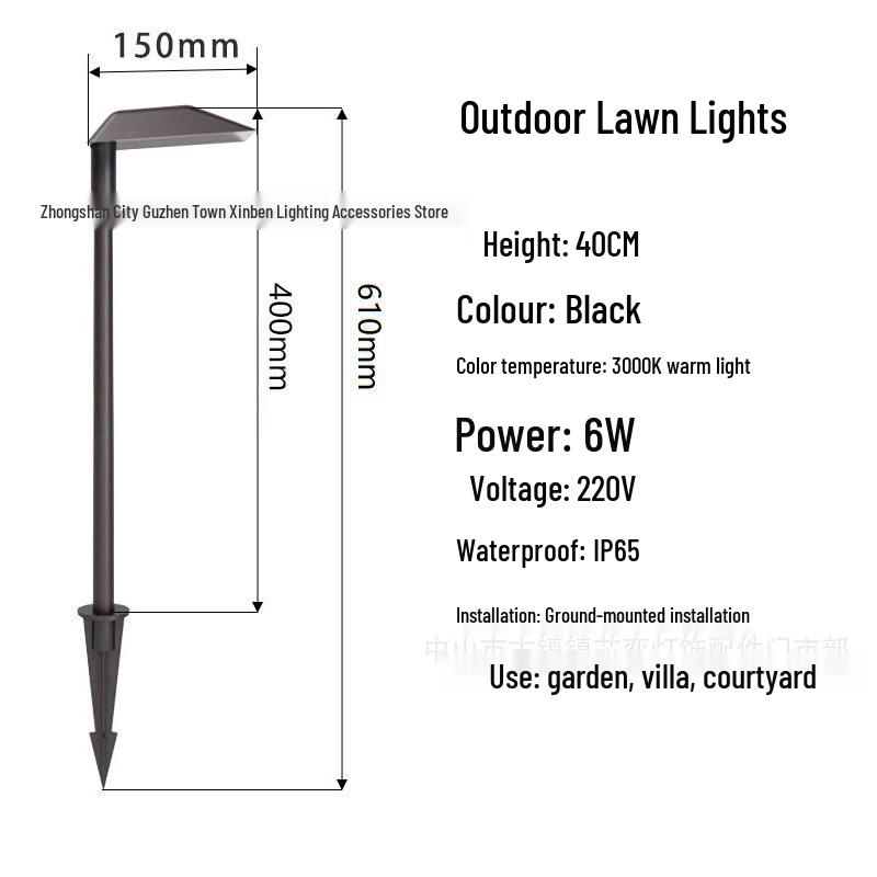 Водонепроницаемый светодиодный уличный газонный светильник: Скандинавский Сад Двор Пейзажный Свет