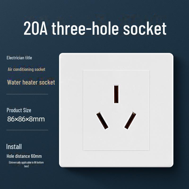 Розетка для кондиционера типа 86 высокой мощности, 20 А с выключателем и 25 А трехфазная четырехпроводная панель