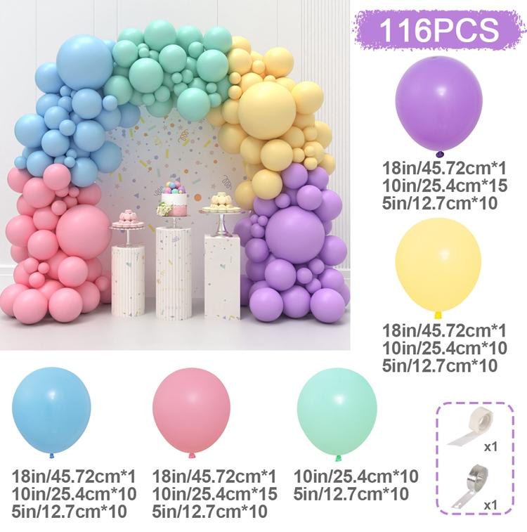Balloon Garland Arch Kit Happy Birthday Party Decoration Kids Girl Wedding Birthday Balloon Latex Baloon Baby Shower Balloon