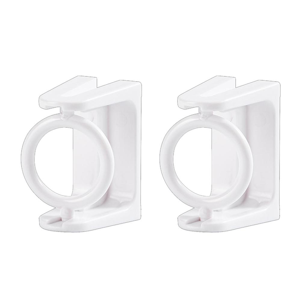 Curtain Rod Holder Hook Punch Free Strong Load Bearing ABS Swivel Curtain Pole Holder Hook for