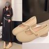 Туфли с круглым носком для женщин 2025 Готические Белые Балетки Мэри Джейн Женская Летняя Обувь Мокасины Черные Японский Стиль Лолита Милые