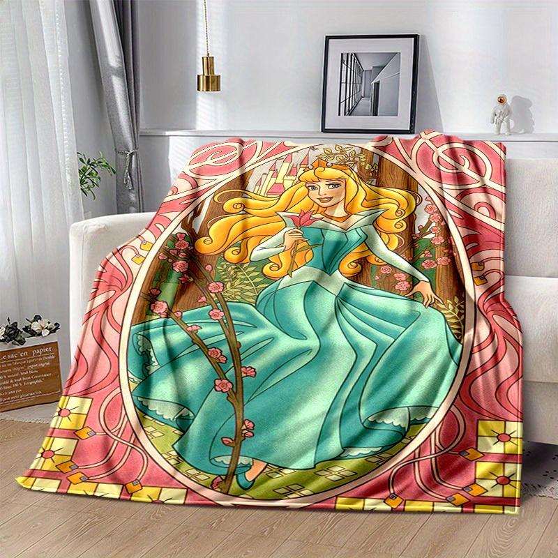 1pc Disney Princess Aurora Design Throw Blanket Home Decor, Couch Cover, Outdoor, Gift for Friends, Flannel Blanket, Bedroom, Living Room, Travel