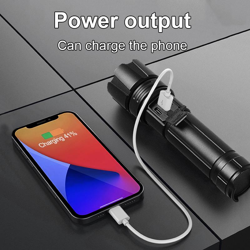 Самый мощный светодиодный фонарик USB перезаряжаемый фонарик высокой мощности фонарик дальний выстрел ручная лампа для кемпинга