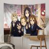 Милый K-ON! Аниме Гобелен, Мягкая Ткань, Девочки K-On, Настенный Ковер для Спальни, Гостиной, Домашний Декор