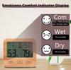 Indoor Digital Thermometer Hygrometer Alarm Clock Home Temperature Humidity Monitor LCD Screen Backlight ABS Table Thermometer