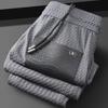 Men's Slim Houndstooth Ice Silk Quick-Dry Casual Pants