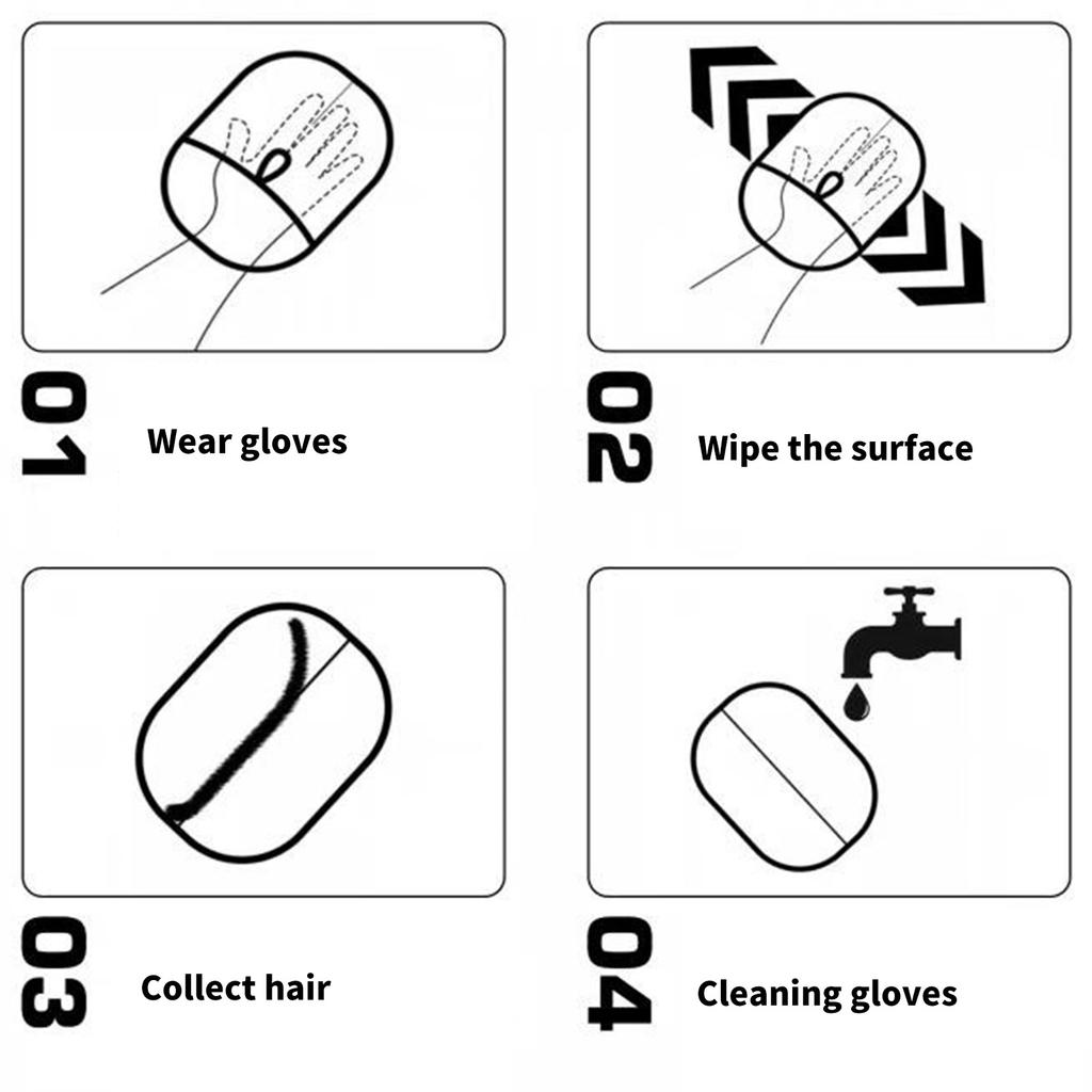 Double Sided Pet Grooming Gloves for Efficient Hair Removal and Static Reduction Pet Lint Remover for Various Occasion