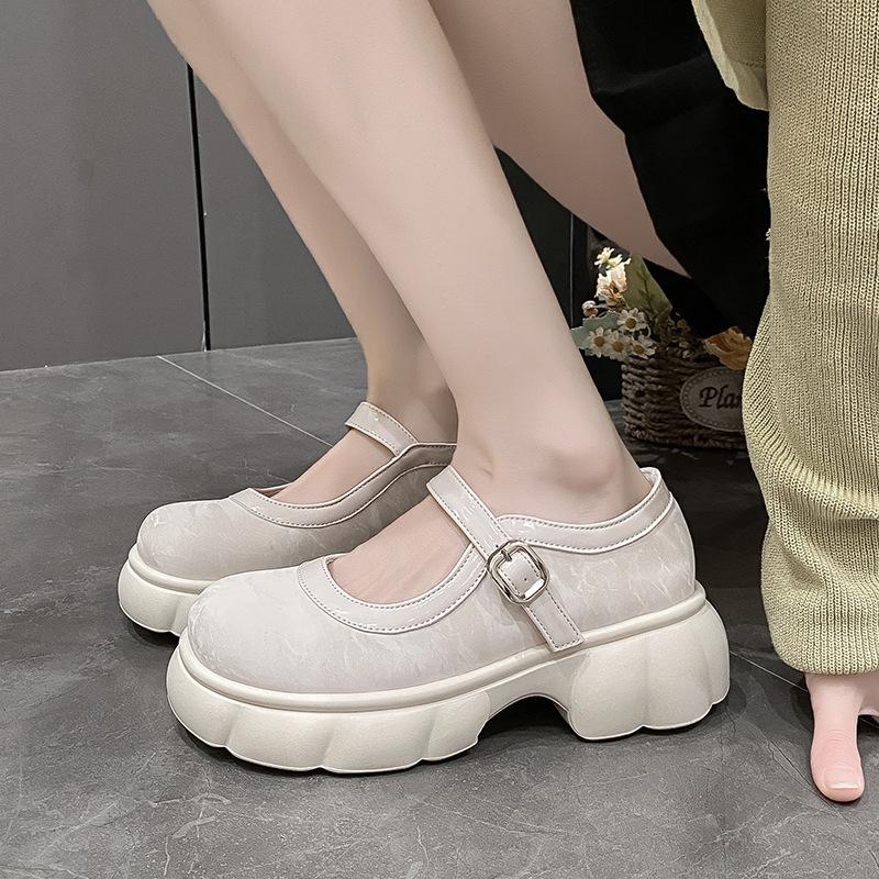 Женские туфли Мэри Джейн, платье на платформе, массивные нарядные туфли-лодочки на низком каблуке для женщин, удобные лоферы с круглым носком и ремешком на щиколотке, рабочие туфли-лодочки