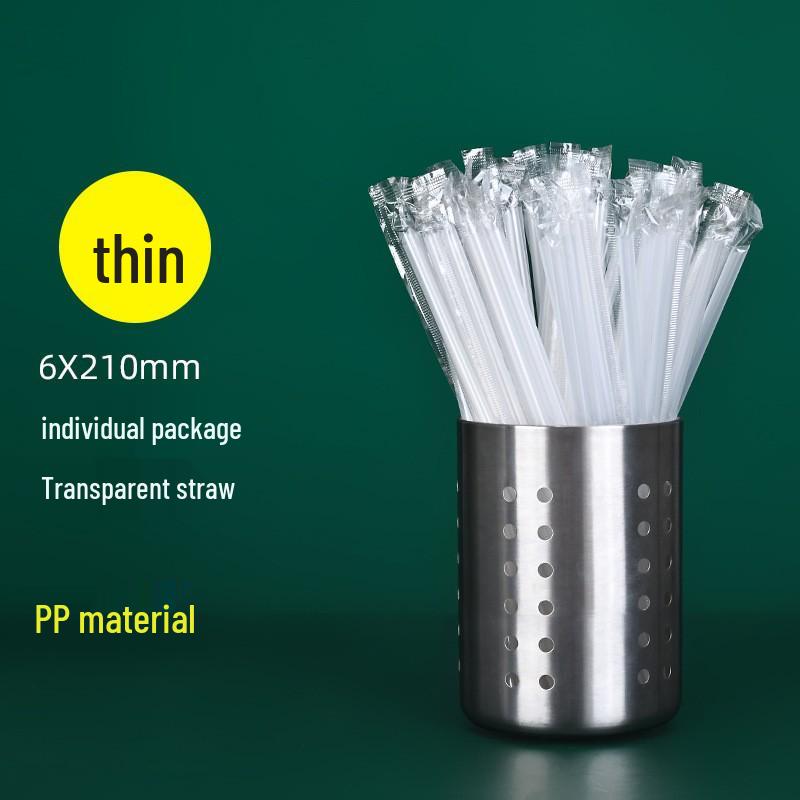 Одноразовые прозрачные толстые трубочки для молочного чая из PLA Pearl с индивидуальной упаковкой