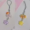 Lovely Cartoon Cloud Star Phone Chain Kawaii Candy Color Phone Lanyard Keychain For Girls Cute Cellphone Strap