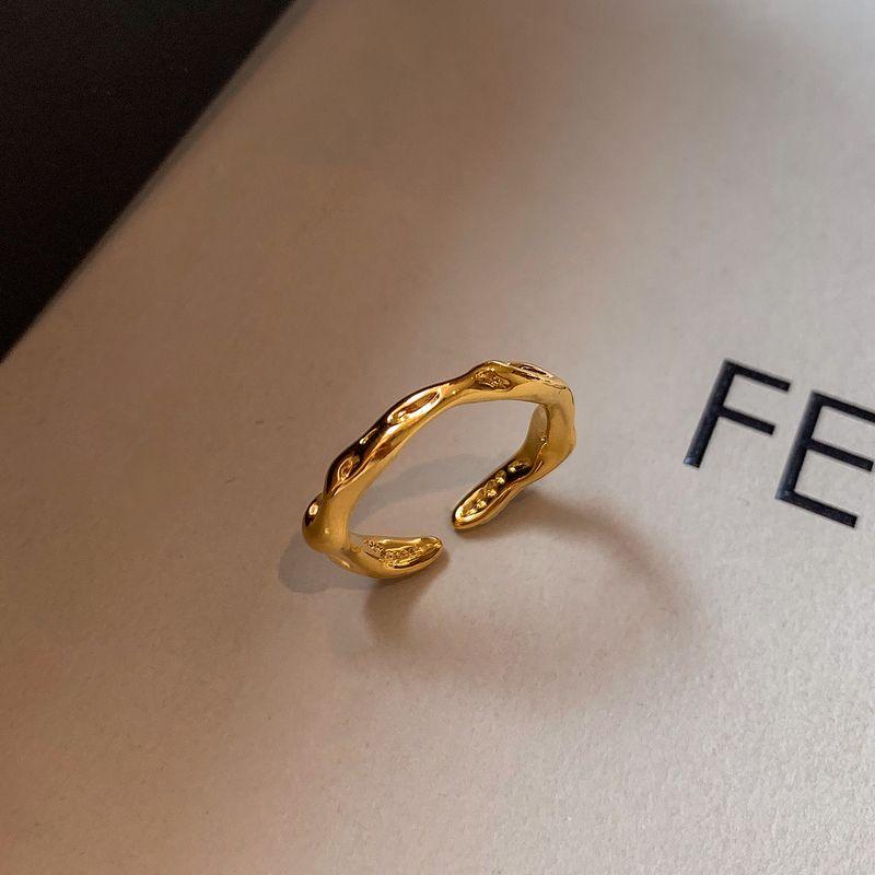 Irregular Liquid Metal Rings for Women, Light Luxury, High-End Feel, Gold and Silver Color, Middle Finger and Index Finger Rings, Niche Design