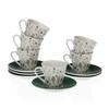 SET 6 Coffee Cups with Saucer SANSA