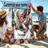 Custom Name Personalized ONE PIECE Print Beach Towel, for Trip Camping Beach Party Home Decor, Birthday Gift for Family & Friends